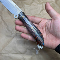 BUSSE Three-layer wooden handle mosaic rivets INFI No.001  RadioActive Mean street