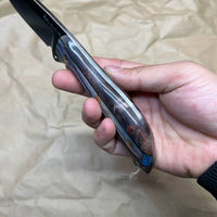 BUSSE Three-layer wooden handle mosaic rivets INFI No.001  RadioActive Mean street