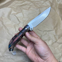 BUSSE Three-layer wooden handle mosaic rivets INFI No.001  RadioActive Mean street