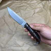 BUSSE Three-layer wooden handle mosaic rivets INFI No.001  RadioActive Mean street