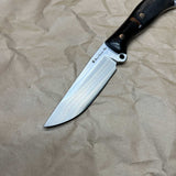 BUSSE Custom G10 base and wooden handle inlaid with mammoth fossil mosaic rivets INFI  RadioActive Mean street