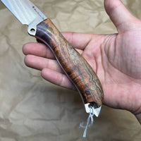 BUSSE Red linen INFI handmade satin finish with stabilized wood handle  RadioActive Mean street
