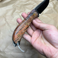 BUSSE Red linen INFI handmade satin finish with stabilized wood handle  RadioActive Mean street