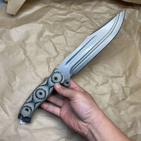 BUSSE Hell Razor ll Stonewashed with tan/black g10