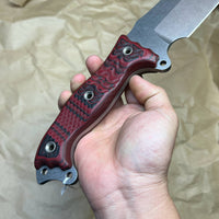 BUSSE Anorexic Fusion Battle Mistress Stonewashed withred/black g10 handles