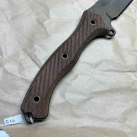 BUSSE F16 sword shadow camo coating with tan canvas handles