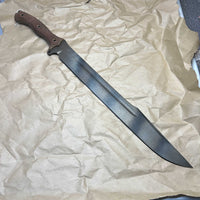 BUSSE F16 sword shadow camo coating with tan canvas handles