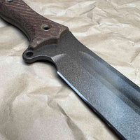BUSSE F16 sword shadow camo coating with tan canvas handles