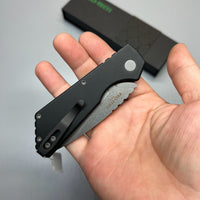 Strider + Pro-Tech PT Automatic Knife Black (2.75" Stonewash Magnacut)