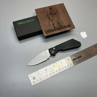 Strider + Pro-Tech PT Automatic Knife Black (2.75" Stonewash Magnacut)