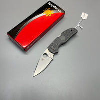 Spyderco Native 5 Lightweight Folding Knife 2.95" Maxamet Satin Plain Blade, Gray FRN Handles - C41PGY5