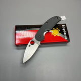 Spyderco Sage 1 Folding Knife 3" Maxamet Satin Plain Blade, Cool Gray G10 Handles - C123GPGY