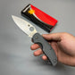 Spyderco Sage 1 Folding Knife 3" Maxamet Satin Plain Blade, Cool Gray G10 Handles - C123GPGY