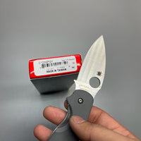 Spyderco Sage 1 Folding Knife 3" Maxamet Satin Plain Blade, Cool Gray G10 Handles - C123GPGY