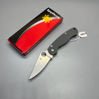 Spyderco C81GPDGY2 Paramilitary 2 Folding Knife 3.47" Maxamet Satin Blade, Dark Gray G10 Handles