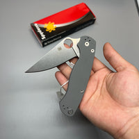 Spyderco C81GPDGY2 Paramilitary 2 Folding Knife 3.47" Maxamet Satin Blade, Dark Gray G10 Handles