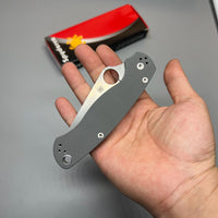 Spyderco C81GPDGY2 Paramilitary 2 Folding Knife 3.47" Maxamet Satin Blade, Dark Gray G10 Handles