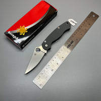 Spyderco C81GPDGY2 Paramilitary 2 Folding Knife 3.47" Maxamet Satin Blade, Dark Gray G10 Handles