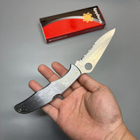 Spyderco Endura 4 Folding Knife 3.875" Satin Combo Blade, Stainless Steel Handles - C10PS