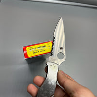 Spyderco Endura 4 Folding Knife 3.875" Satin Combo Blade, Stainless Steel Handles - C10PS