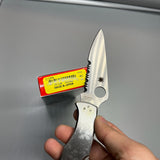 Spyderco Endura 4 Folding Knife 3.875" Satin Combo Blade, Stainless Steel Handles - C10PS