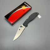 Spyderco Stretch 2XL Folding Knife 3.99" CPM-CruWear Satin Plain Blade, Gray G10 Handles - C258GPGYCW