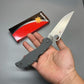 Spyderco Stretch 2XL Folding Knife 3.99" CPM-CruWear Satin Plain Blade, Gray G10 Handles - C258GPGYCW