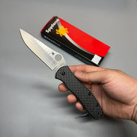 Spyderco Gayle Bradley 2 Folding Knife 3.6" CPM-M4 Plain Blade, Carbon Fiber/G10 Laminate Handles - C134CFP2