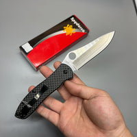 Spyderco Gayle Bradley 2 Folding Knife 3.6" CPM-M4 Plain Blade, Carbon Fiber/G10 Laminate Handles - C134CFP2