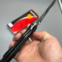 Spyderco Gayle Bradley 2 Folding Knife 3.6" CPM-M4 Plain Blade, Carbon Fiber/G10 Laminate Handles - C134CFP2