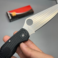 Spyderco Police 4 Lightweight Folding Knife 4.39" VG10 Satin Plain Blade, Black FRN Handles - C07PBK4