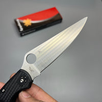 Spyderco Police 4 Lightweight Folding Knife 4.39" VG10 Satin Plain Blade, Black FRN Handles - C07PBK4