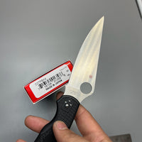 Spyderco Police 4 Lightweight Folding Knife 4.39" VG10 Satin Plain Blade, Black FRN Handles - C07PBK4
