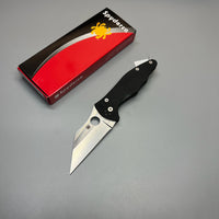 Spyderco Yojimbo 2 Folding Knife 3.2" S30V Satin Plain Blade, Black G10 Handles - C85GP2