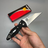 Spyderco Yojimbo 2 Folding Knife 3.2" S30V Satin Plain Blade, Black G10 Handles - C85GP2