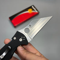 Spyderco Yojimbo 2 Folding Knife 3.2" S30V Satin Plain Blade, Black G10 Handles - C85GP2