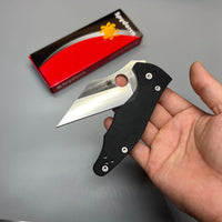 Spyderco Yojimbo 2 Folding Knife 3.2" S30V Satin Plain Blade, Black G10 Handles - C85GP2