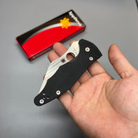 Spyderco Yojimbo 2 Folding Knife 3.2" S30V Satin Plain Blade, Black G10 Handles - C85GP2