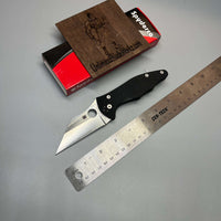 Spyderco Yojimbo 2 Folding Knife 3.2" S30V Satin Plain Blade, Black G10 Handles - C85GP2