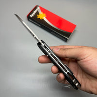 Spyderco Kevin Smock Folding Knife 3.45" S30V Satin Plain Blade, Carbon Fiber/G10 Laminate Handles - C240CFP