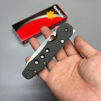 Spyderco Kevin Smock Folding Knife 3.45" S30V Satin Plain Blade, Carbon Fiber/G10 Laminate Handles - C240CFP