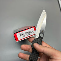 Spyderco Kevin Smock Folding Knife 3.45" S30V Satin Plain Blade, Carbon Fiber/G10 Laminate Handles - C240CFP