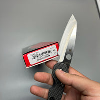 Spyderco Kevin Smock Folding Knife 3.45" S30V Satin Plain Blade, Carbon Fiber/G10 Laminate Handles - C240CFP