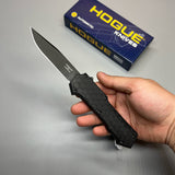 Hogue Compound OTF AUTO Knife 3.5" S30V Black PVD Clip Point Blade, Black G10 and Aluminum Handles, Tritium Switch - 34031