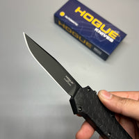 Hogue Compound OTF AUTO Knife 3.5" S30V Black PVD Clip Point Blade, Black G10 and Aluminum Handles, Tritium Switch - 34031