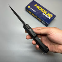 Hogue Compound OTF AUTO Knife 3.5" S30V Black PVD Clip Point Blade, Black G10 and Aluminum Handles, Tritium Switch - 34031