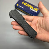 Hogue Compound OTF AUTO Knife 3.5" S30V Black PVD Clip Point Blade, Black G10 and Aluminum Handles, Tritium Switch - 34031
