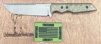 A2D Attack Tanto Medium OD Caveman in S35VN