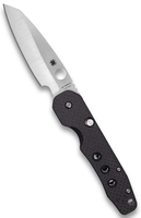 Spyderco Kevin Smock Folding Knife 3.45" S30V Satin Plain Blade, Carbon Fiber/G10 Laminate Handles - C240CFP