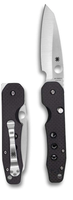 Spyderco Kevin Smock Folding Knife 3.45" S30V Satin Plain Blade, Carbon Fiber/G10 Laminate Handles - C240CFP